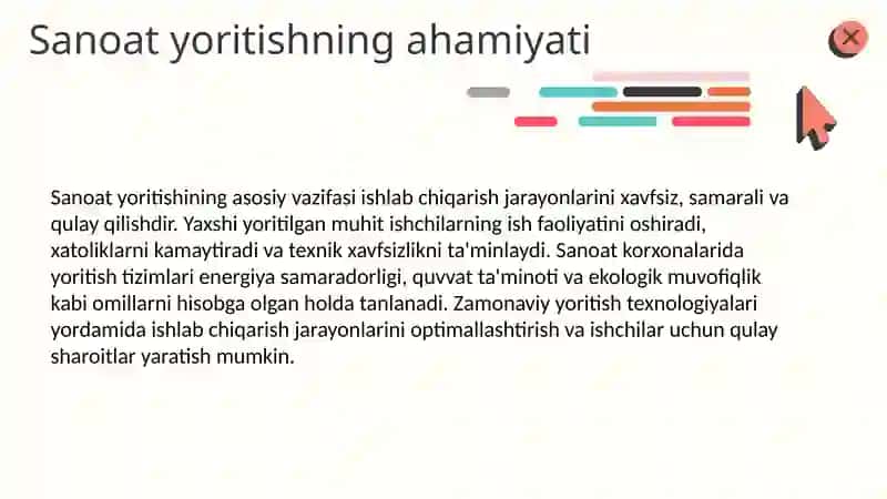 Sanoat korxonalarini yoritish 3