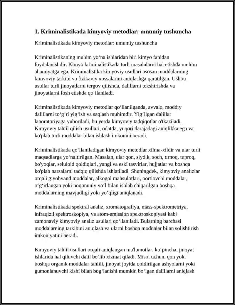 Kriminalistikada Kimyoning Oʻrni 3