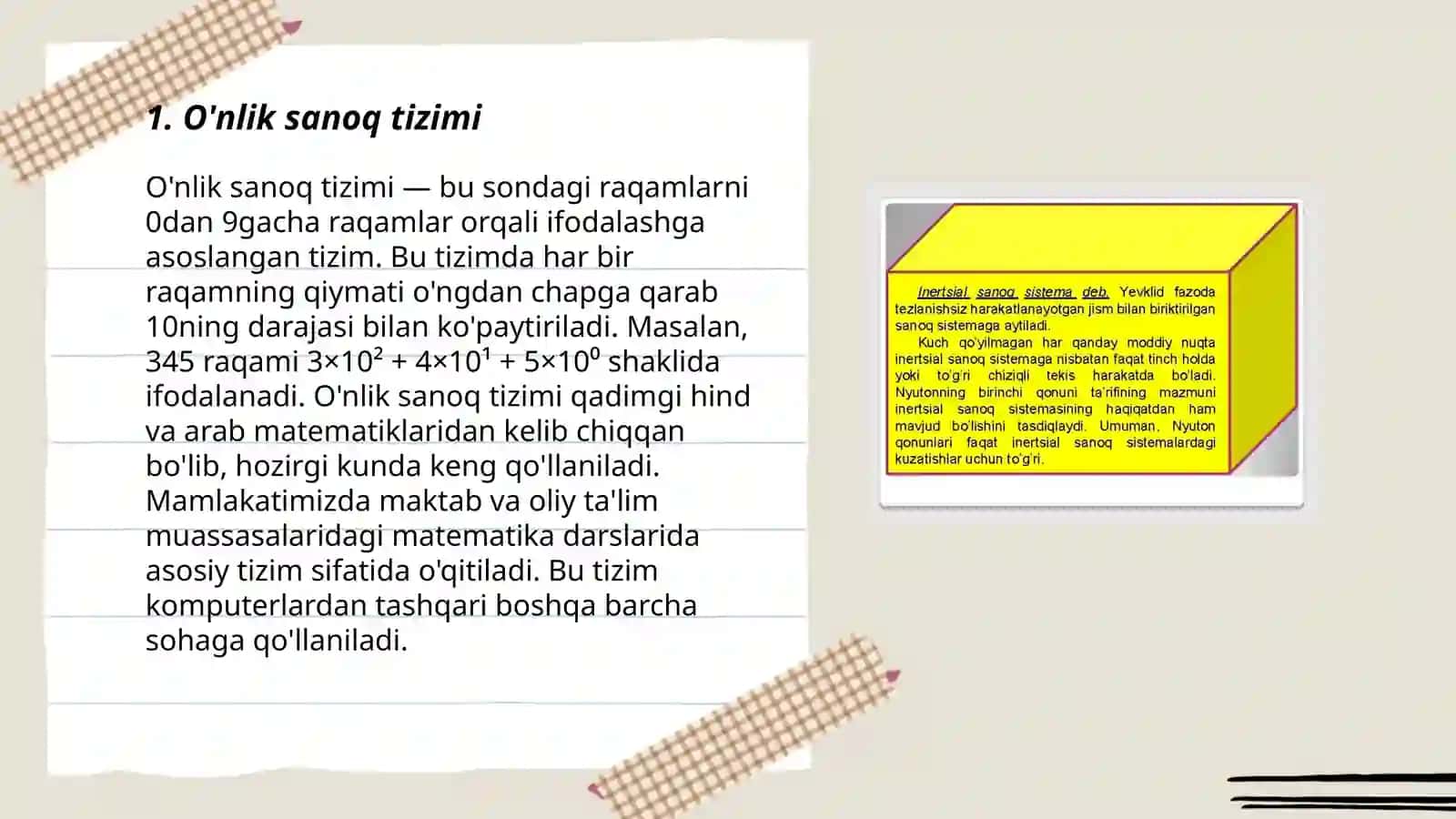 O'nlik sanoq tizimi 3