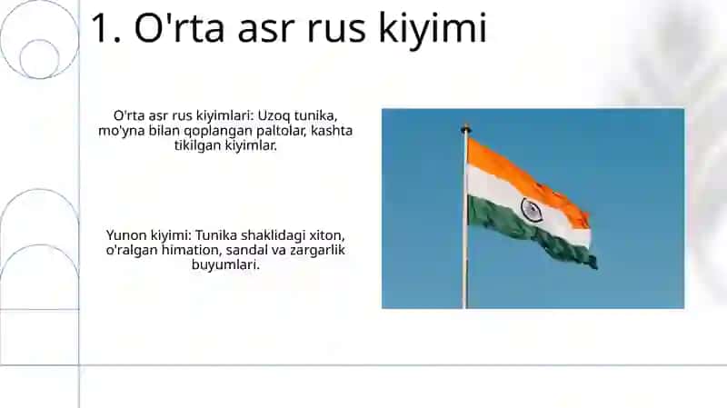 Misr Yunon Rim Rus Xindiston Kostyumlari 3