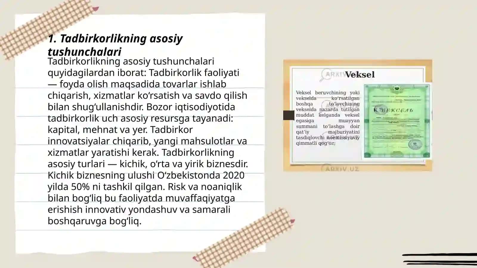 Tadbirkorlik faoliyatini rejalashtirish 3