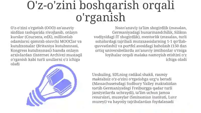 Ta’limni tashkil etishning noananaviy shakllari 3