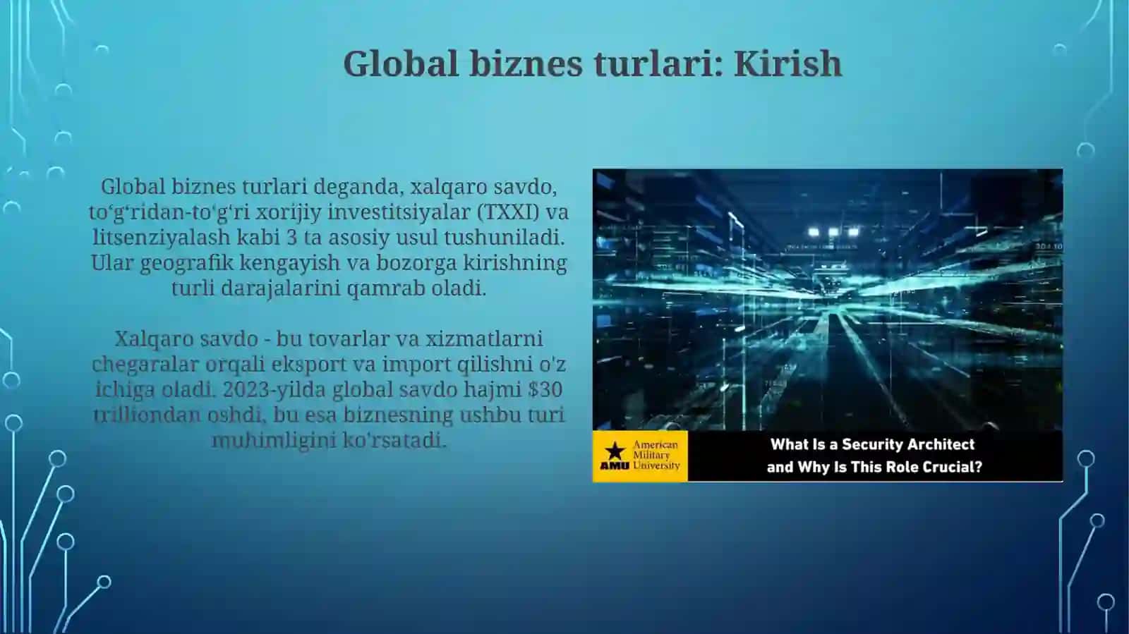 Global biznes turlari 3