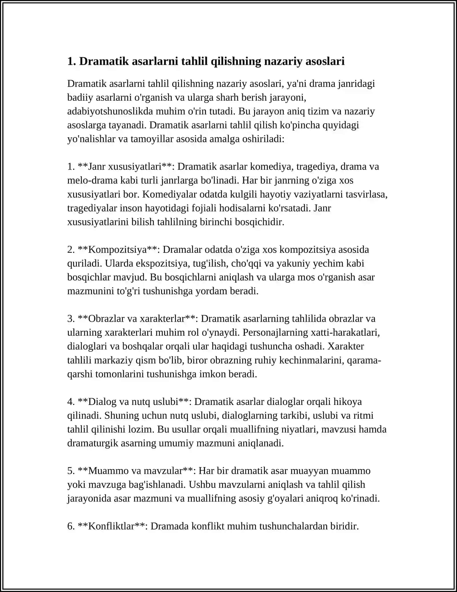 DRAMATIK ASARLARNI TAHLIL QILISH METODLARI 3