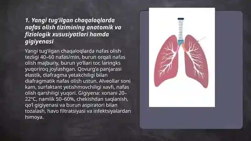 Nafas olish tizimining yosh xususiyatlari va gigiyenasi 3