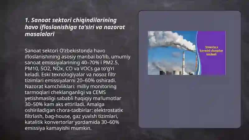 Oʻzbekistonda atmosferani himoya qilish muammolari 3