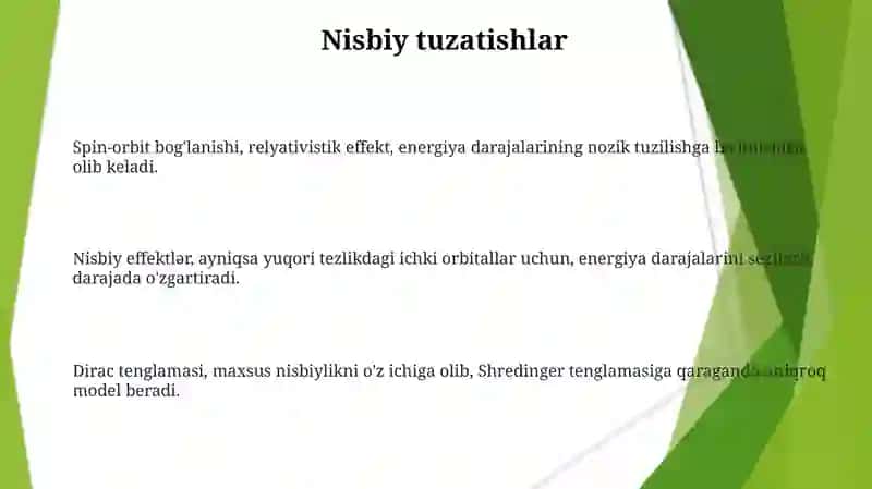 Dirak nazariyasidagi vodorod atomi 3