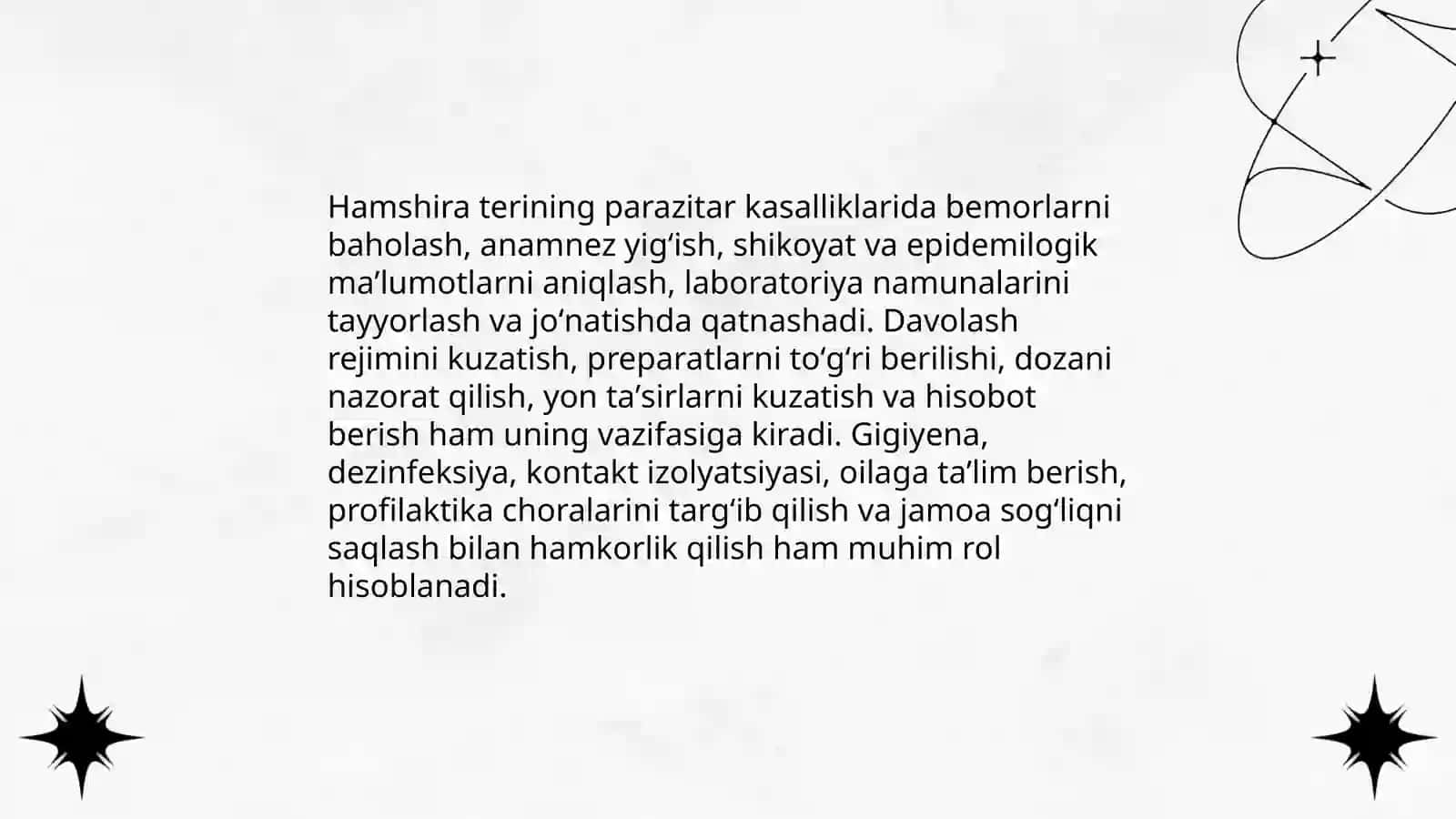 Terining parazitar kasalliklarida hamshiralik ishi 3