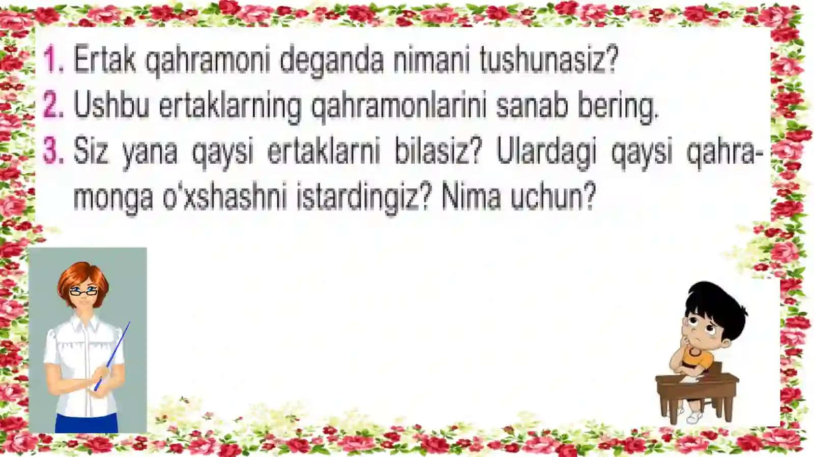 3-sinf Fan:Ona tili va o`qish savodxonligi 3