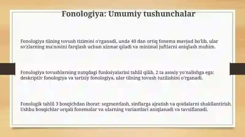 Fonologiya.Fonema va uning variantlari 3
