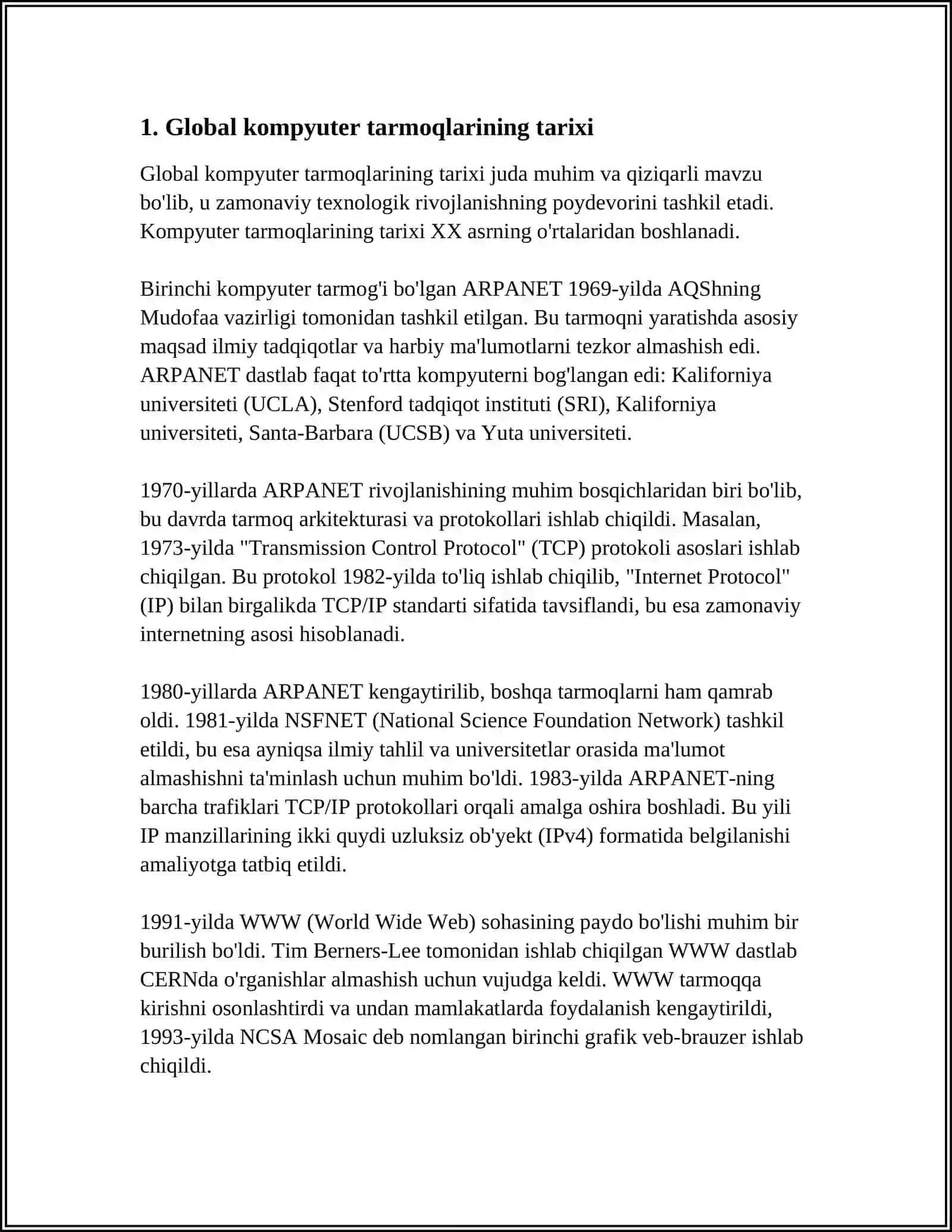 GLOBAL KAMPYUTER TARMOQLARI 3