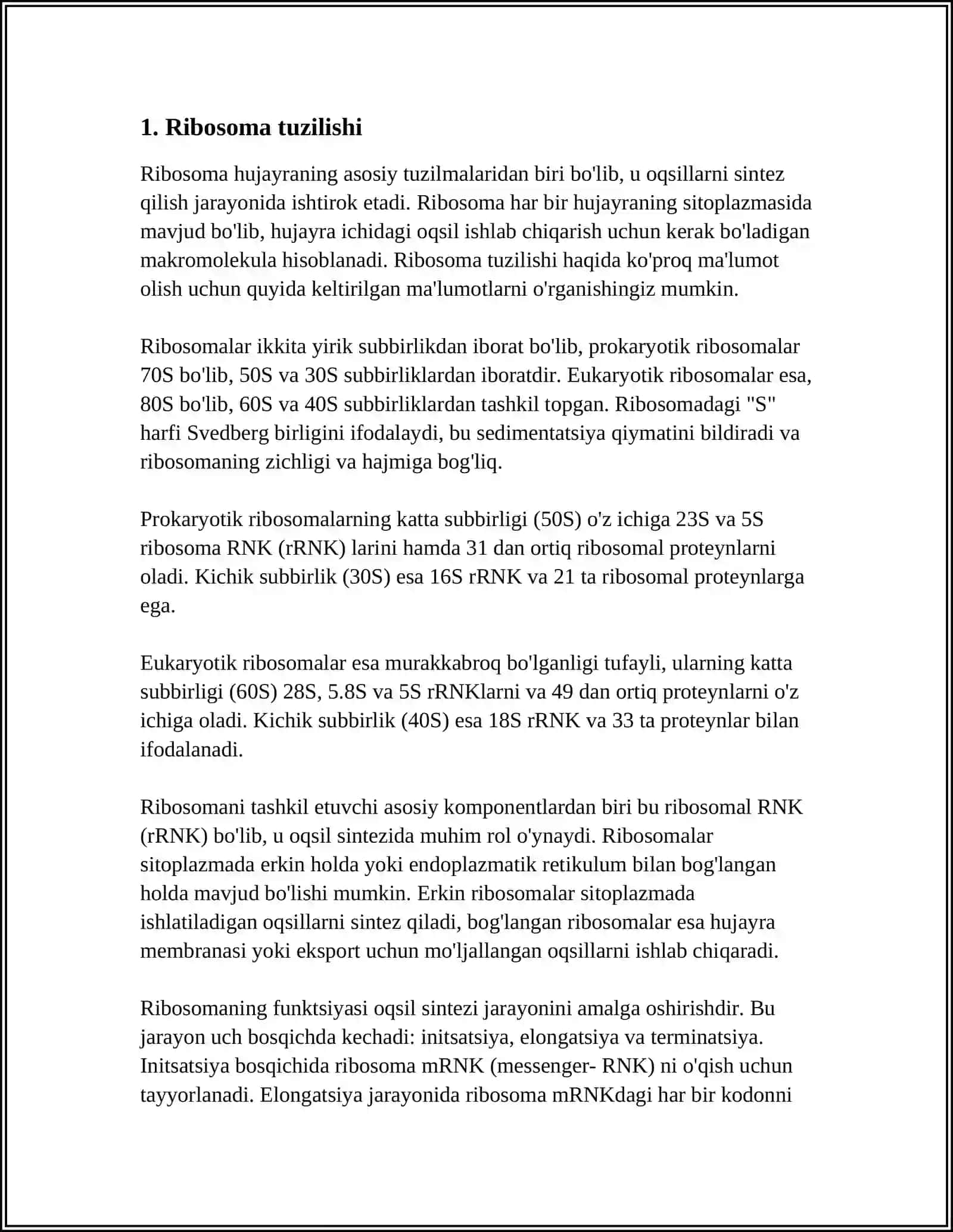 RIBOSOMANING MEXANO-KIMYOVIY XUSUSIYATLARI 3