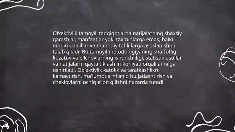 Tadqiqot tamoyillari 3