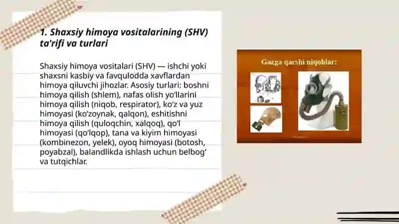 Shaxsiy Himoya Vositalari 3