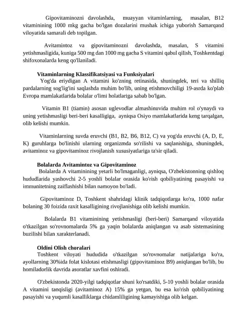 Avitaminoz va gipovitaminoz 3