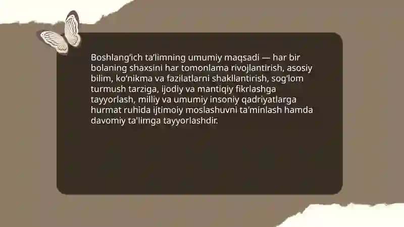 Boshlangʻich taʼlimning maqsadi va vazifalari 3