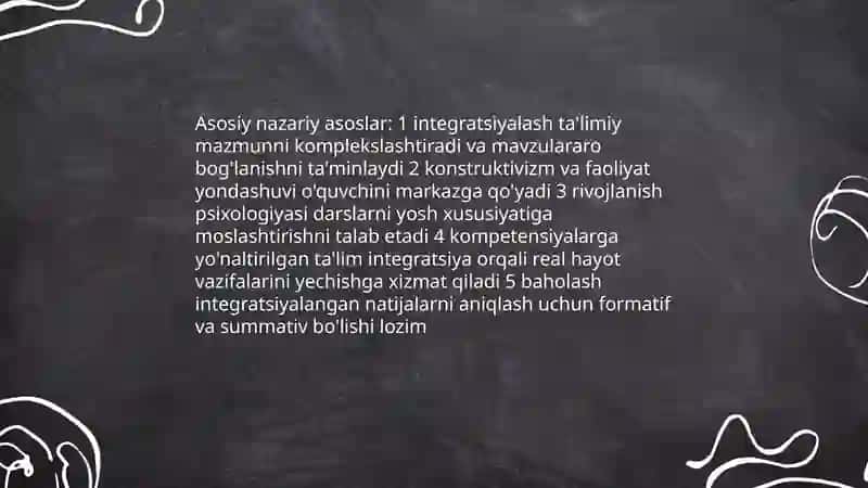 Boshlangʻich sinfda darslarini integratsiyalash 3