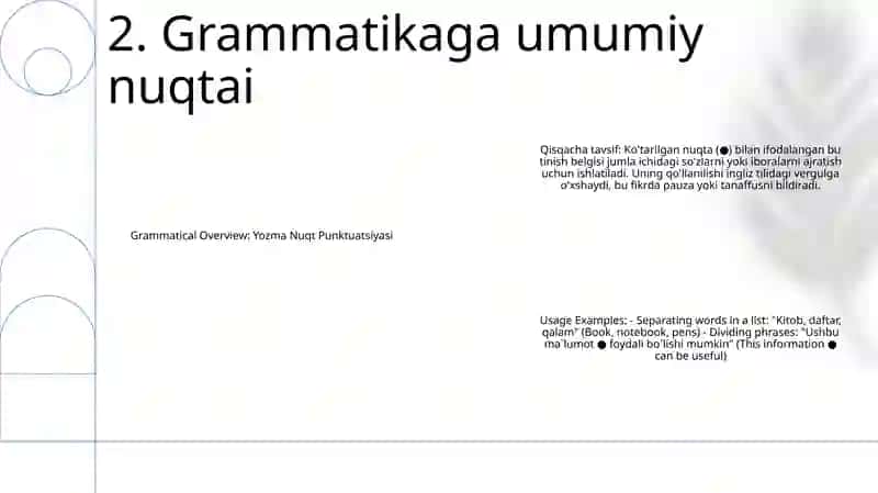 Yozma Nuqt Punktuatsiyasi 3
