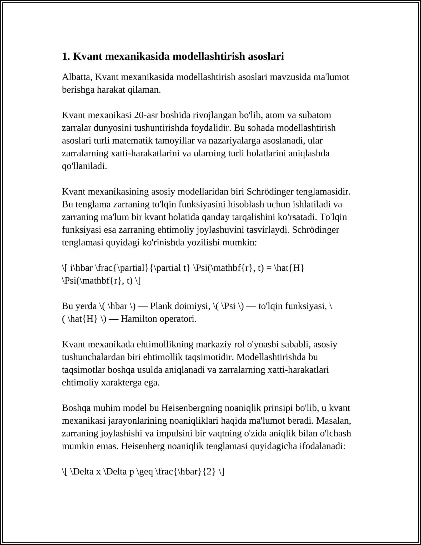 KVANT FIZIKASIDA MODELLASHTIRISH USULLARI 3