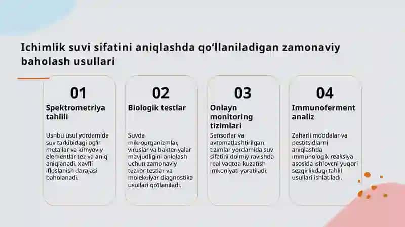 Ichimlik suvi sifatini nazorat qilish 3