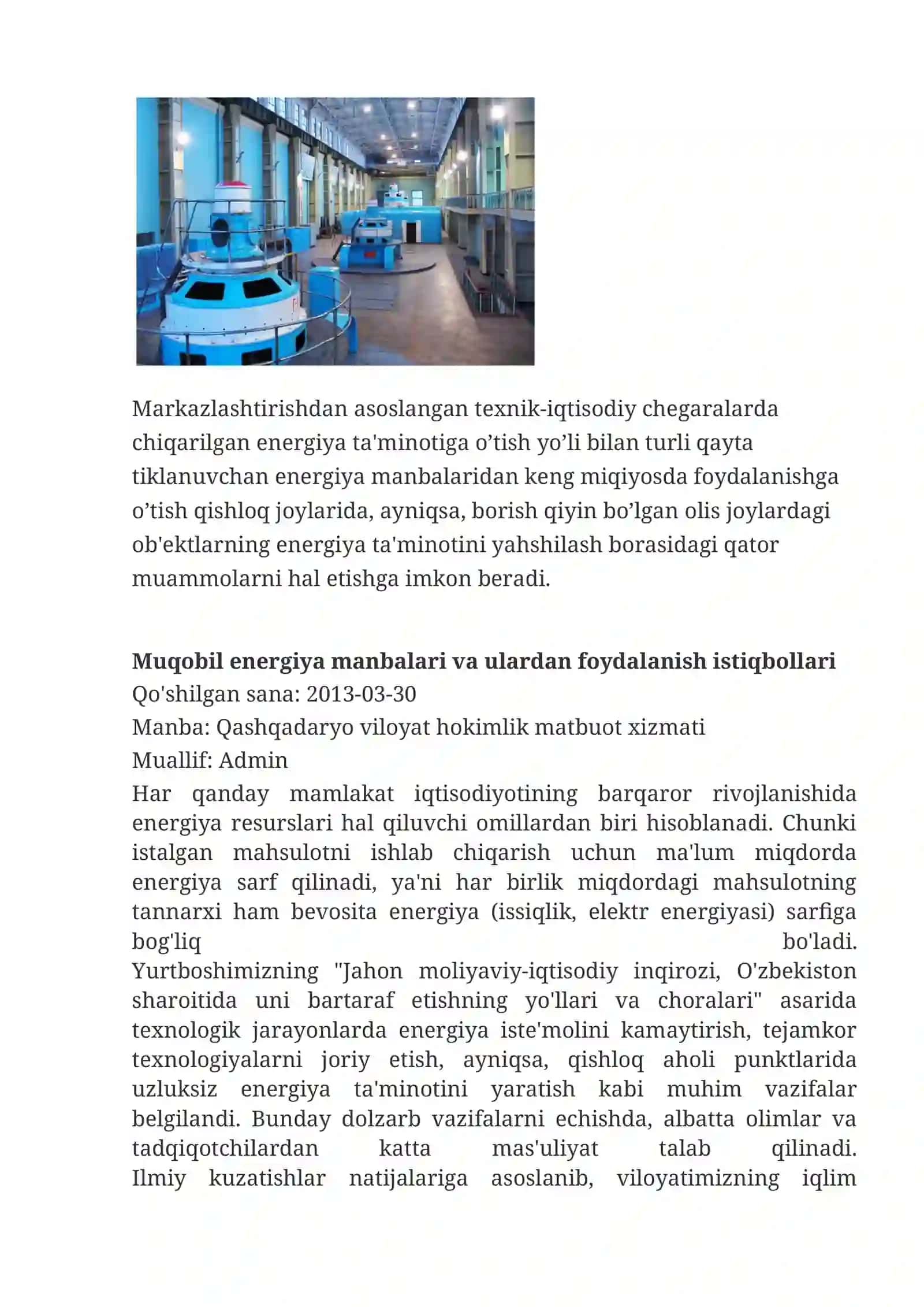 Muqobil energiya manbalari 3