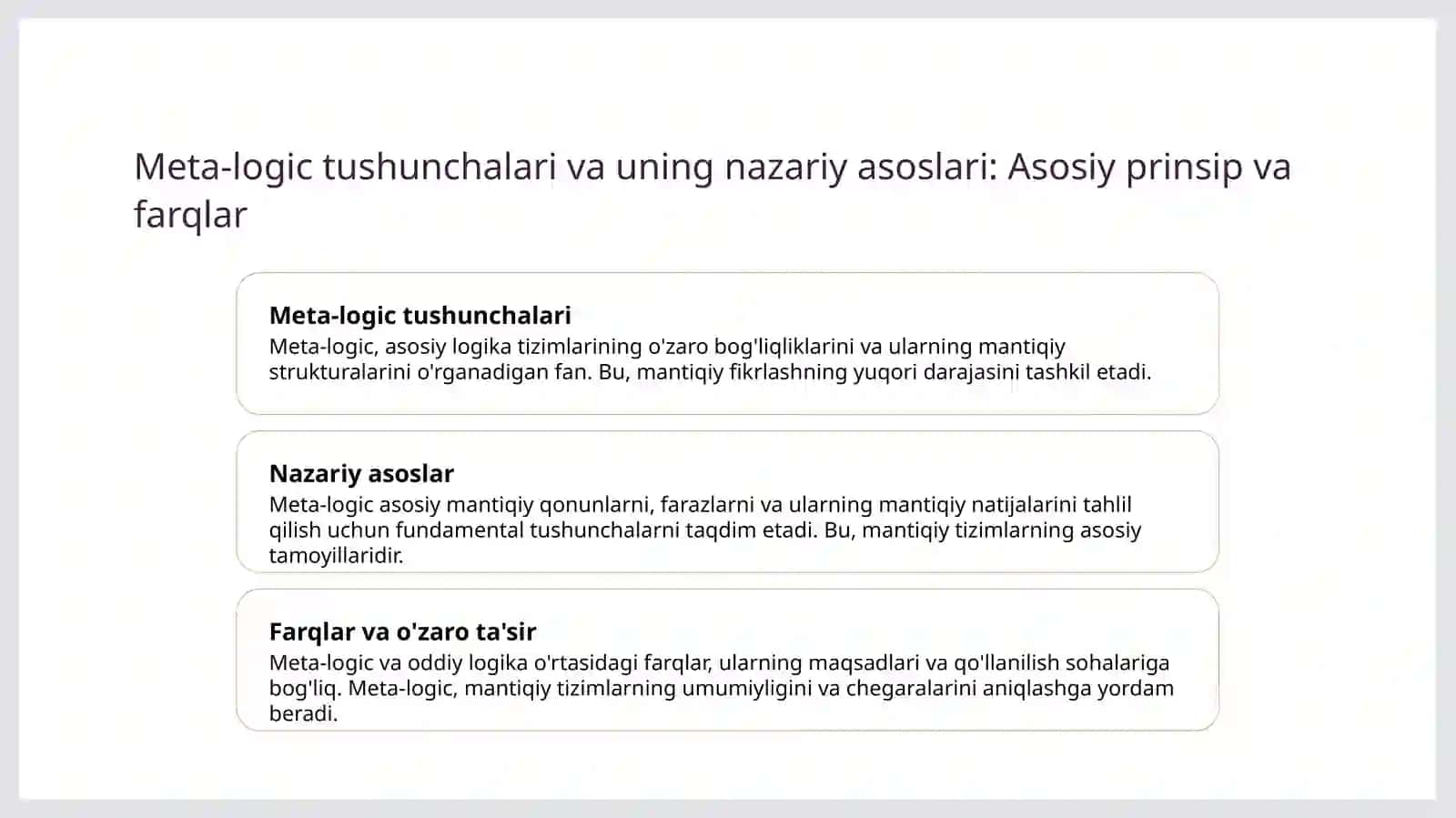Metadalogiya va uning darajalari 3