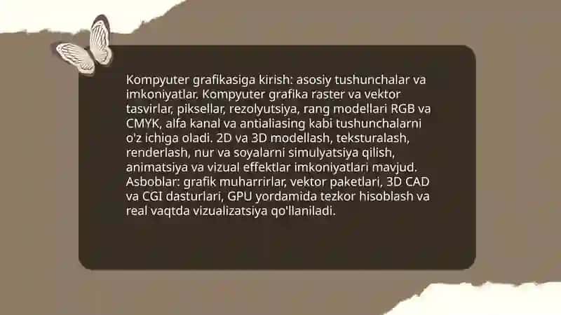 Kompyuter grafikasining imkoniyatlari 3