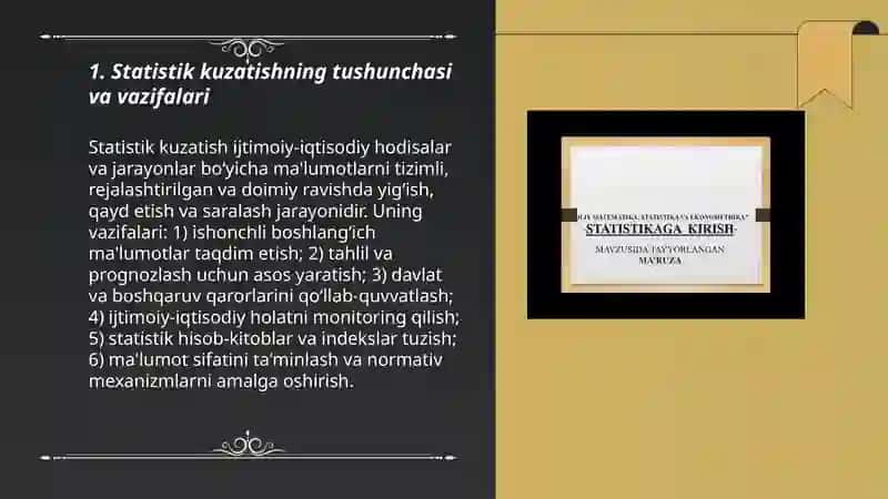 Statistik kuzatish uslubiyati 3