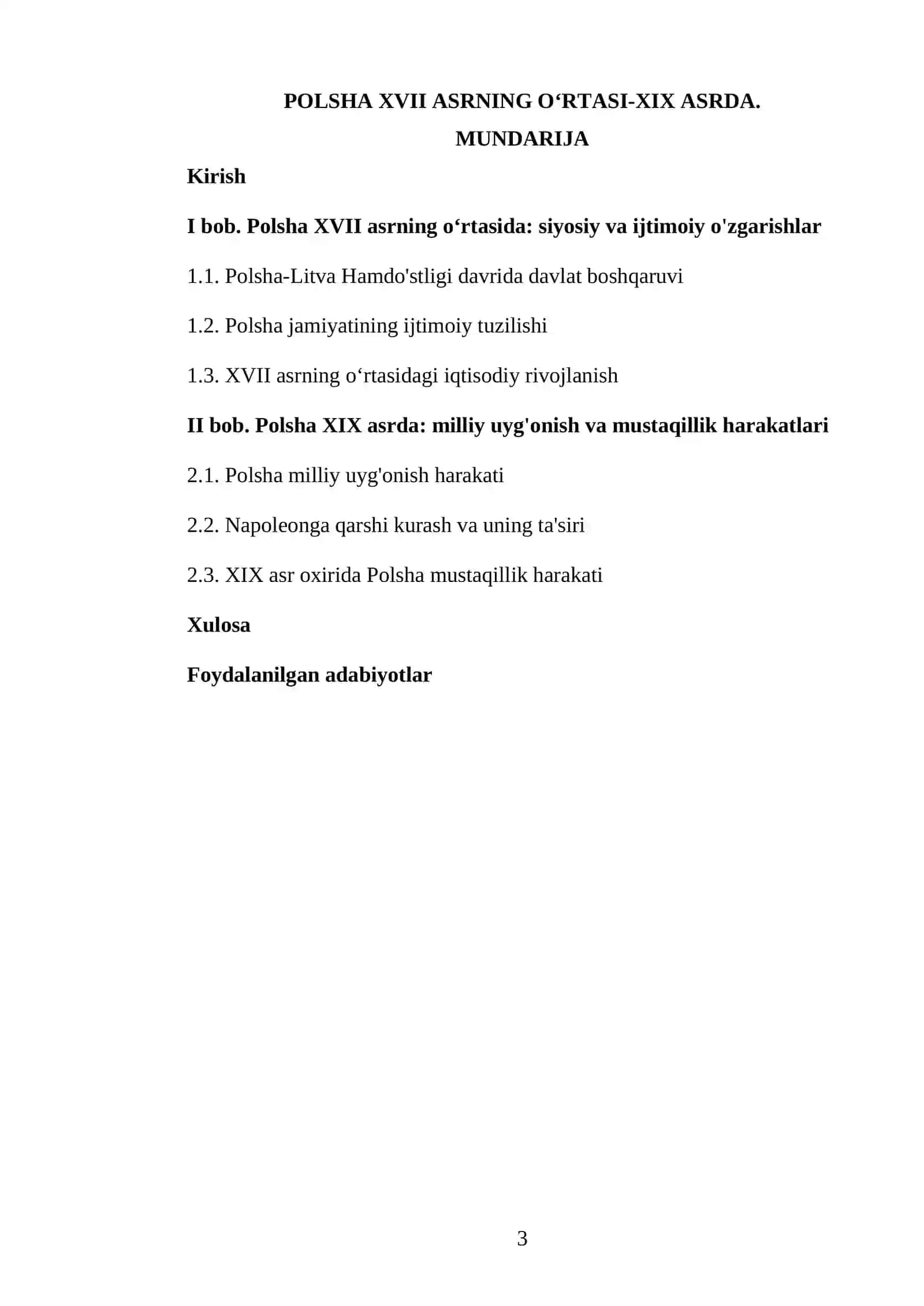 Polsha XVII asrning oʻrtasi-XIX asrda 3