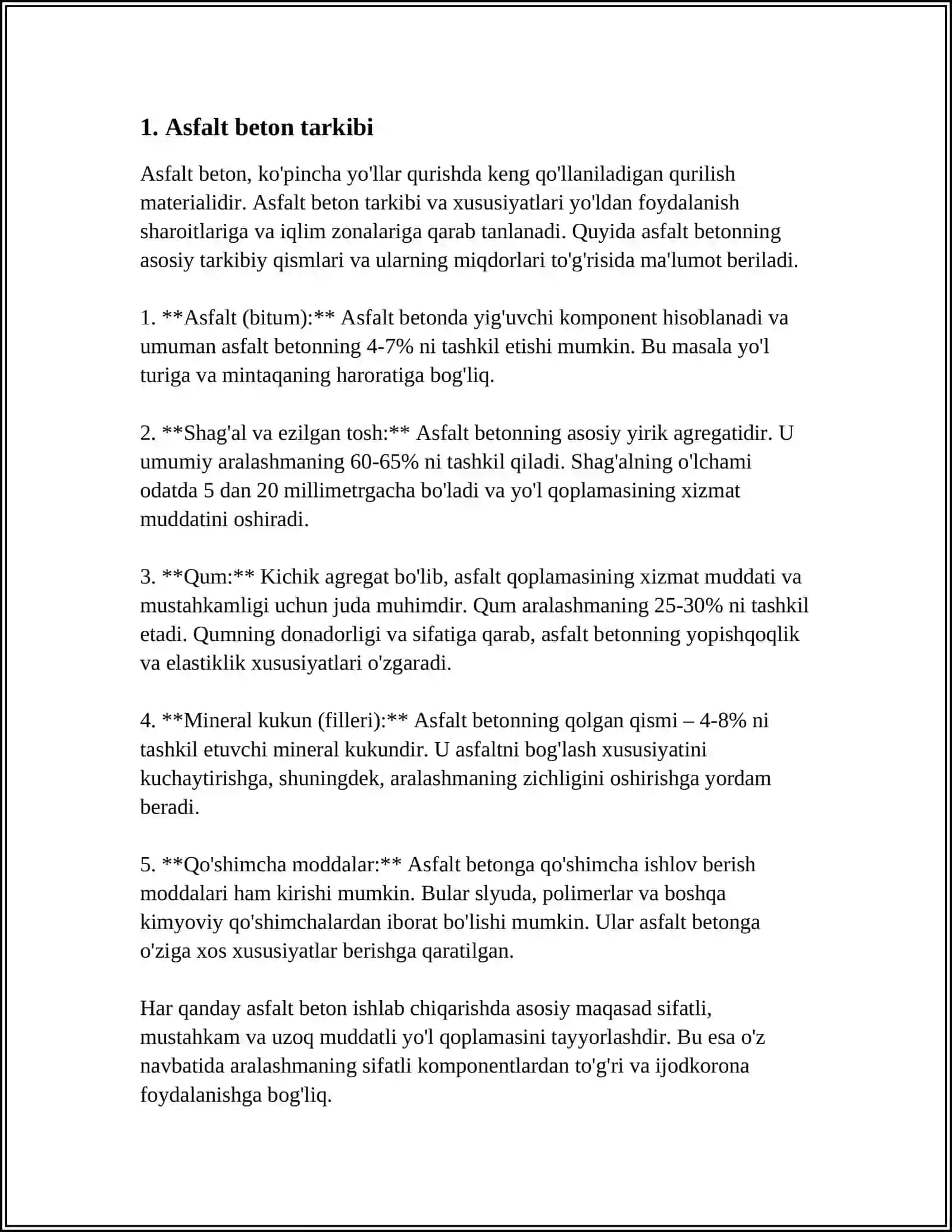 SOVUQ ASFALAT BETON XOSSALLARI 3