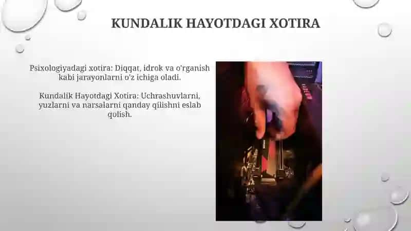 Psixologiya fanidan Xotira 3
