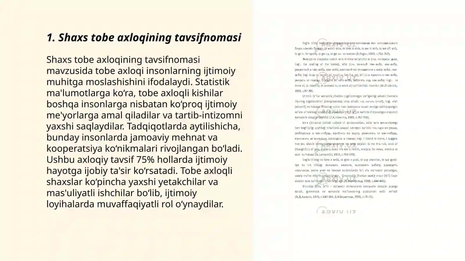 Shaxs tobe axloqining tavsifnomasi 3