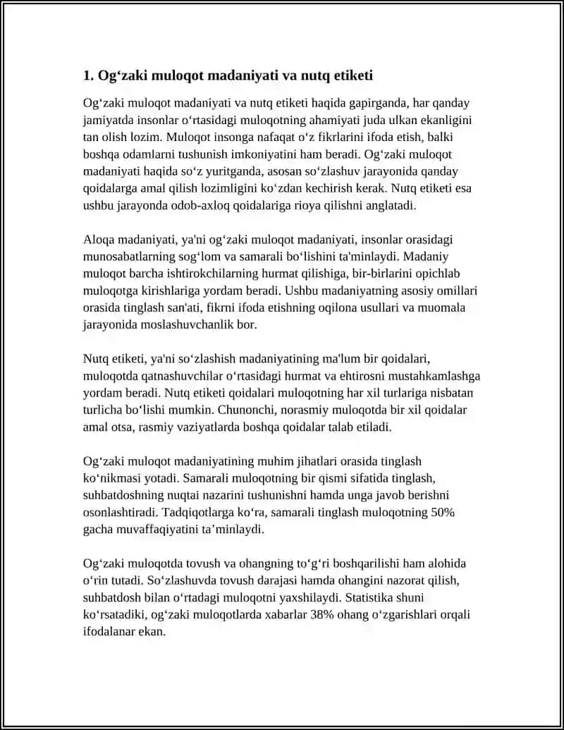 NUTQ MULOQOT O‘QISH VA YOZISH MALAKALARI SOHA KOMPETENSIYALAR 3