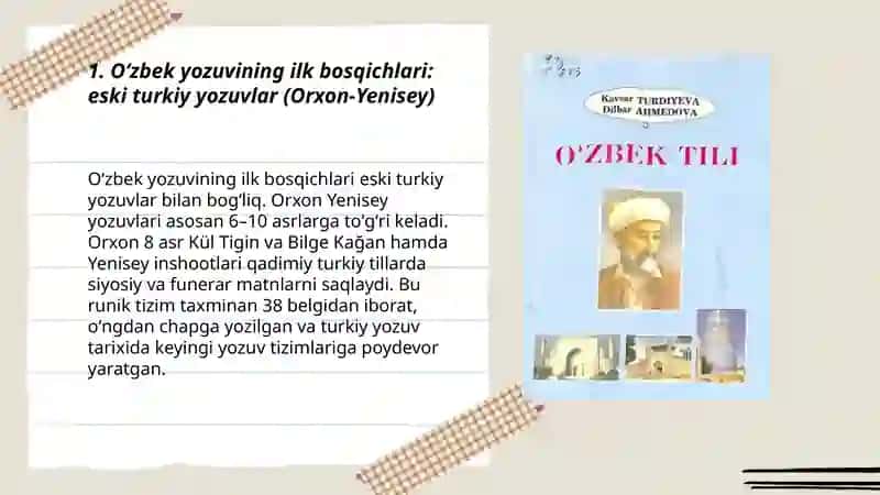 Til va yozuv. "o'zbek yozuvlari tarixidan" 3