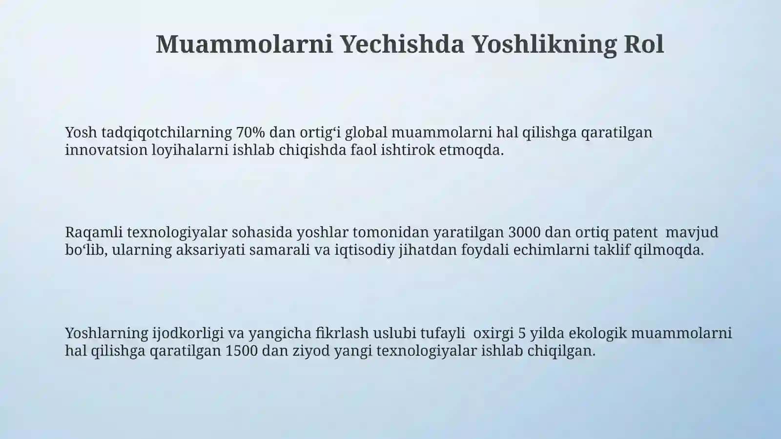 Yoshlar innovatsion gʻoyalar tashabbuskori 3