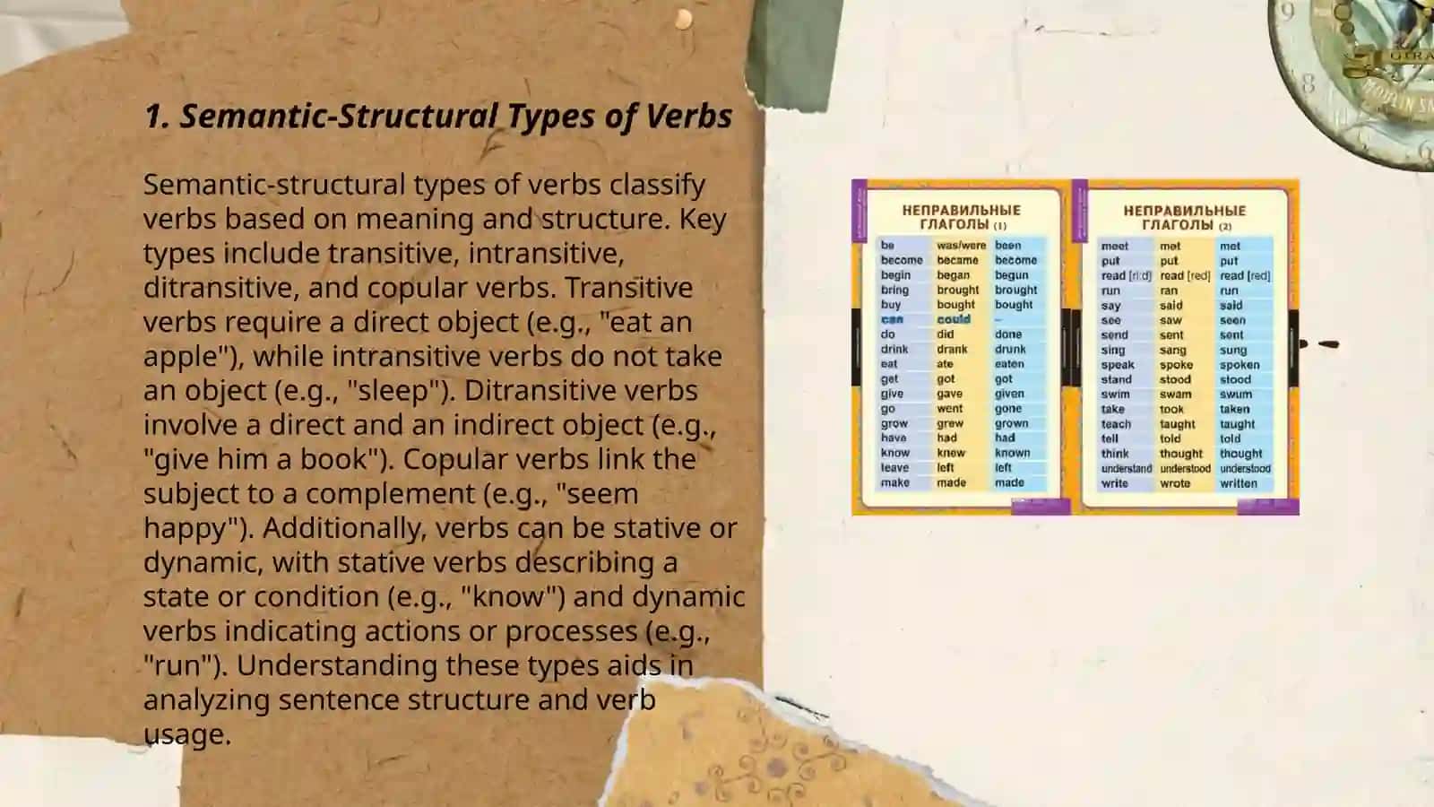 Grammatical characteristics of the verb and numerals 3