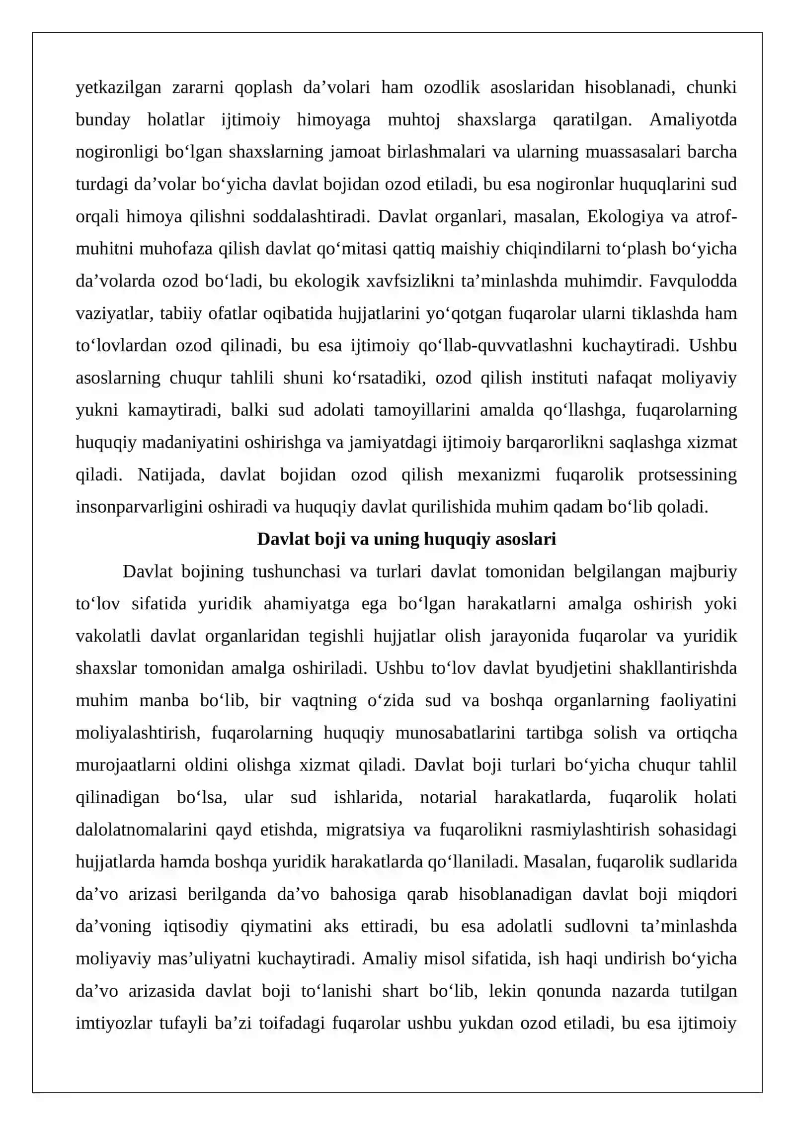 Davlat bojidan ozod qilish asoslari 3