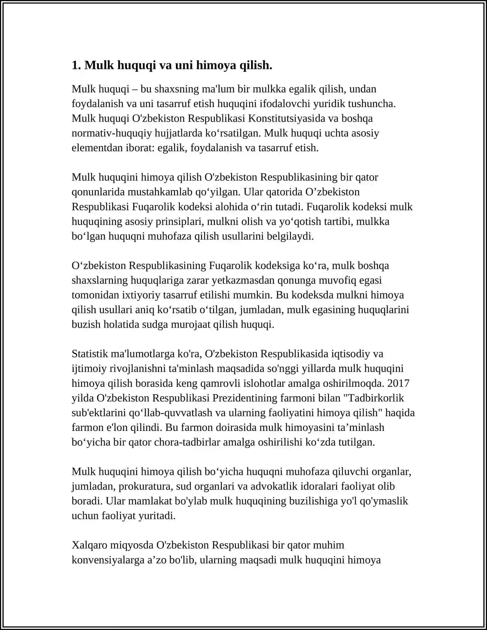 MULK OBYEKTLARI VA SUBYEKTLARI 3