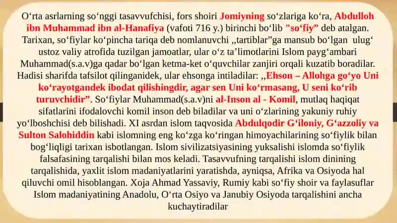 Islom tarixida tasavvuf 3