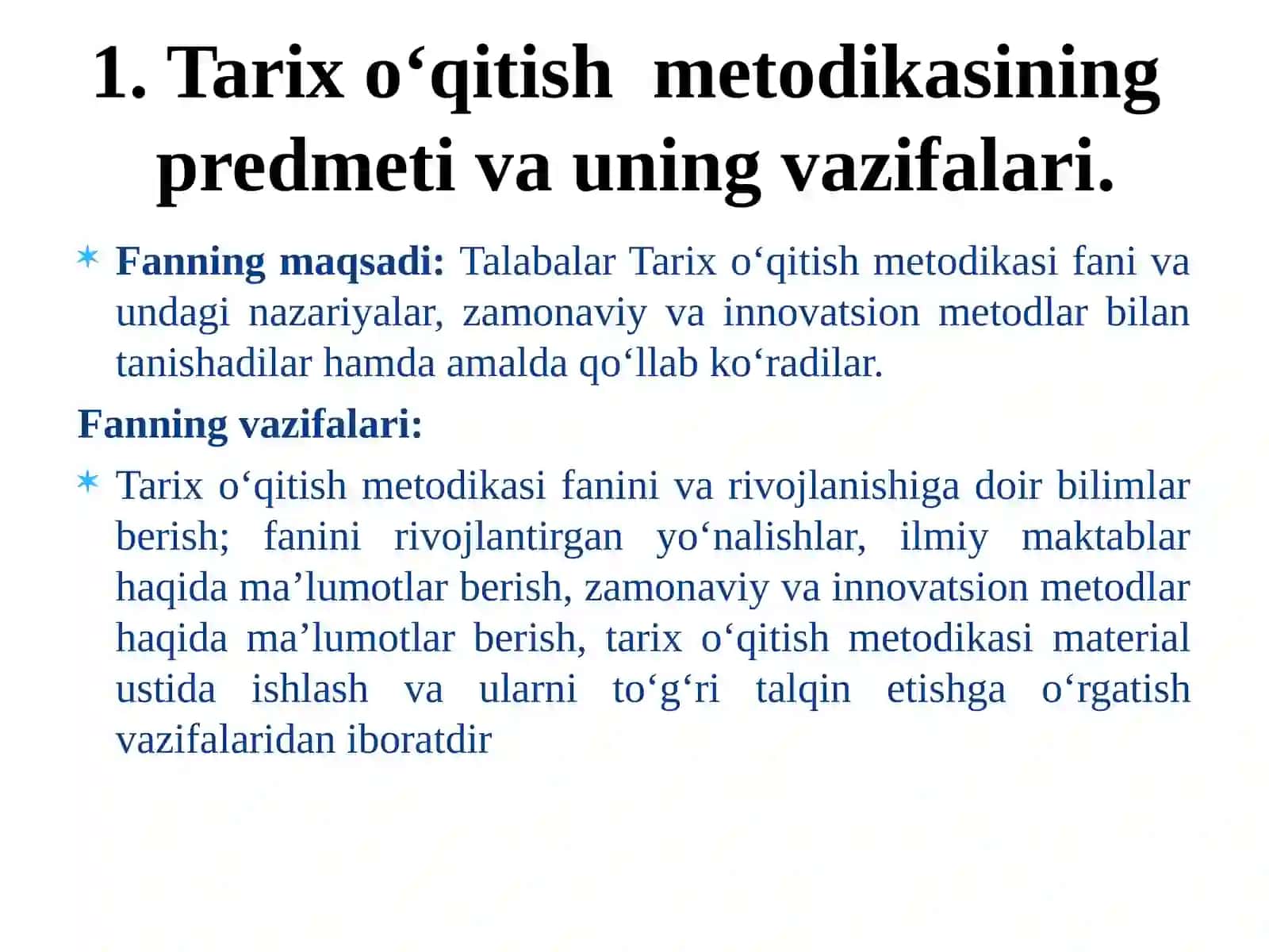 Tarix o‘qitish metodikasi 3