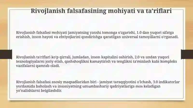 Rovojlanish falsafasi 3