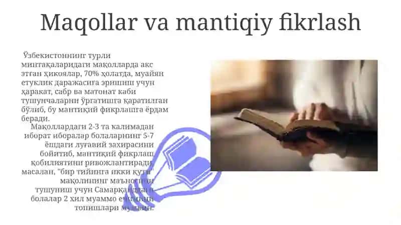 Maqollarning tarbiyaviy ahamiyati 3
