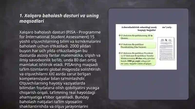 Xalqaro baholash dasturi 3