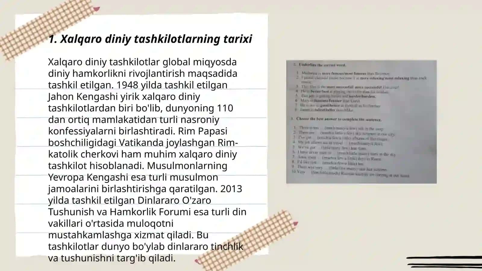 Xalqaro diniy tashkilotlarning tarixi 3