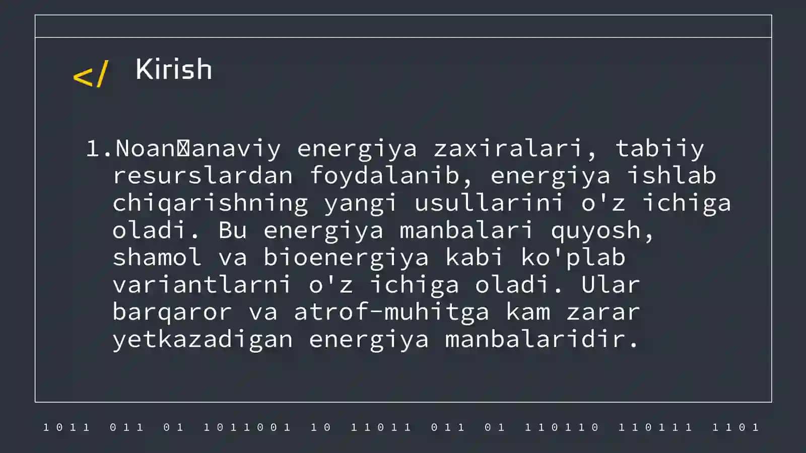 Noanʼanaviy energiya zaxiralari 3