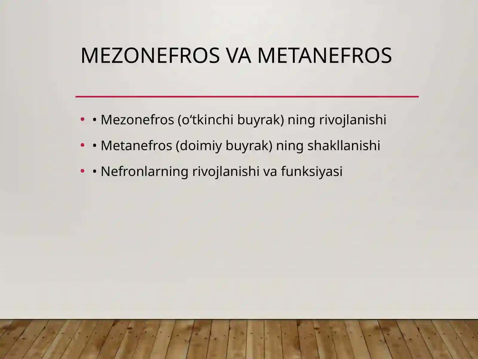 Siydik-Tanosil Aʼzolari Embriogenezi 3
