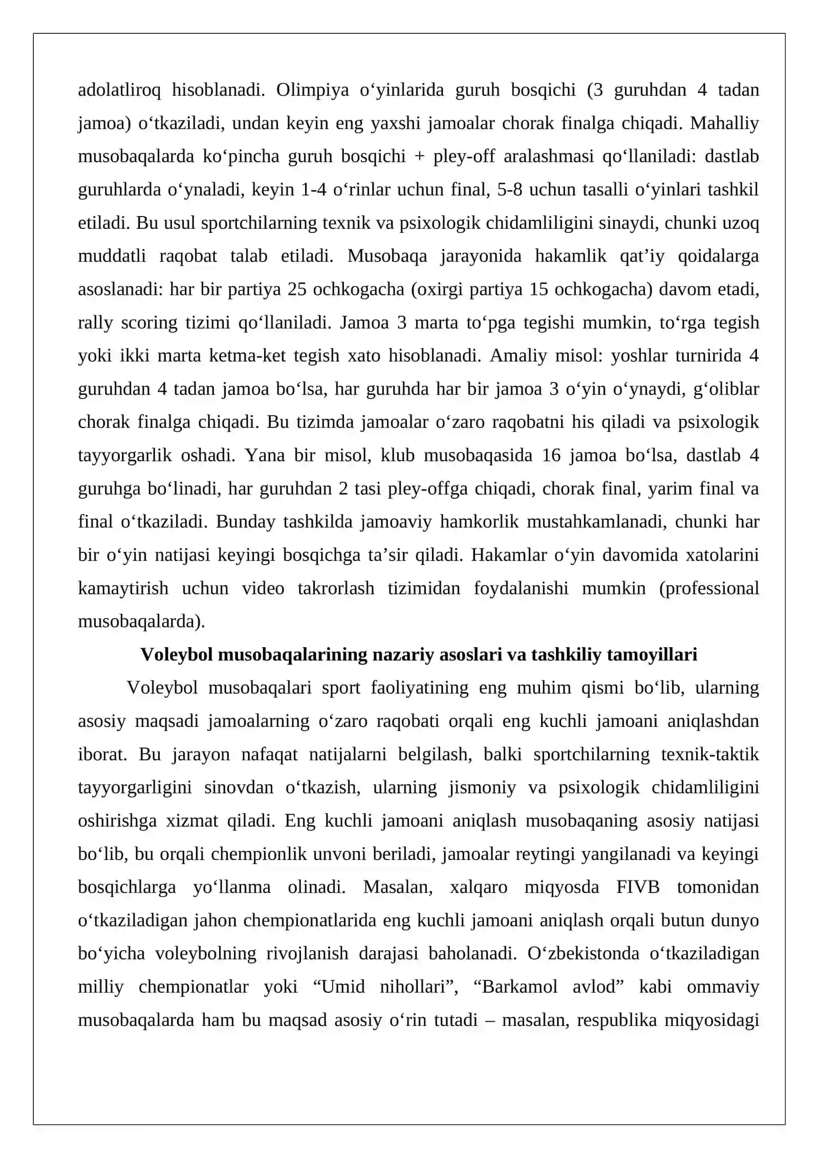 Voleybol musobaqalarini tashkil etish va o‘tkazish usullari 3