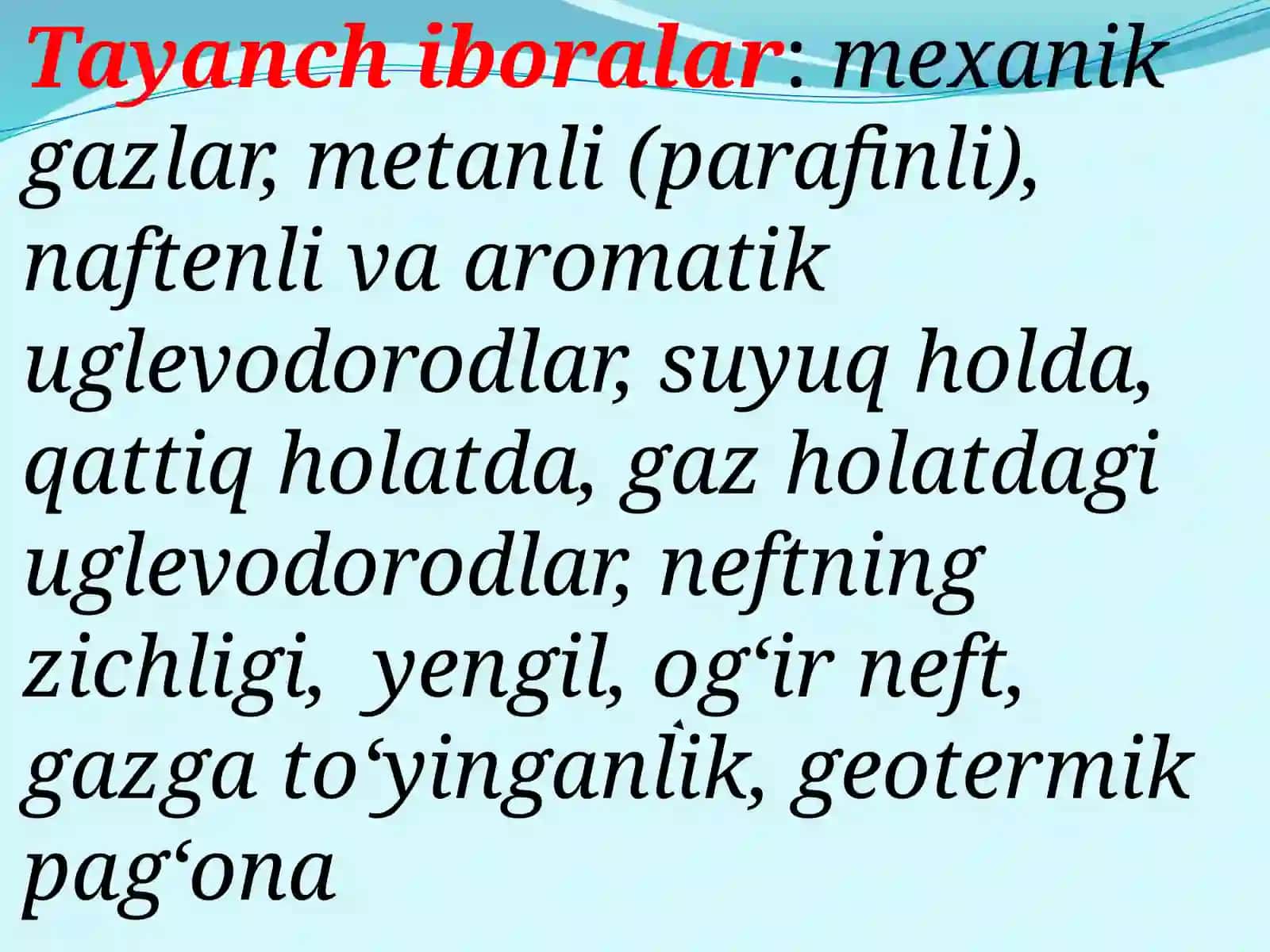 Neft, gaz va suvlarining fizik-kimyoviy xossalari 3