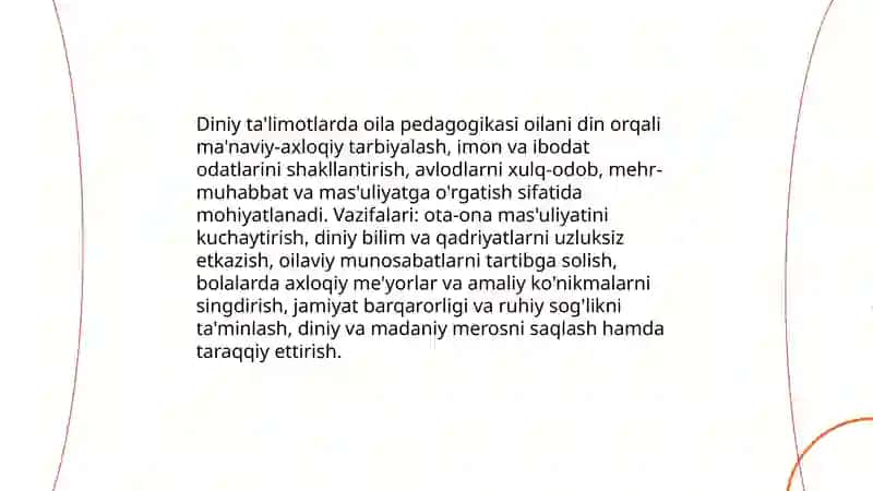 Diniy talimotlar da oila pedagogikasi 3