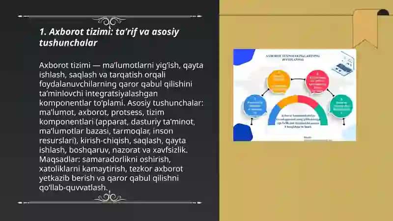 Axborot tizimlarida asosiy tushunchalar 3